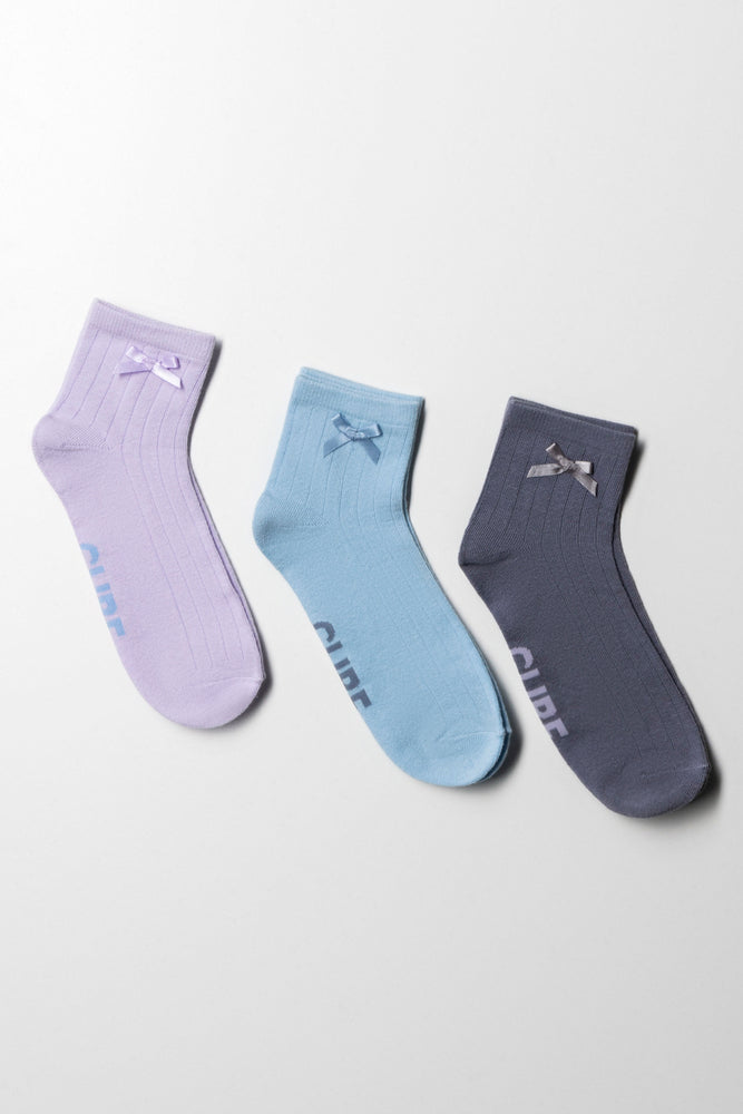 3 Pack socks mid calf assorted