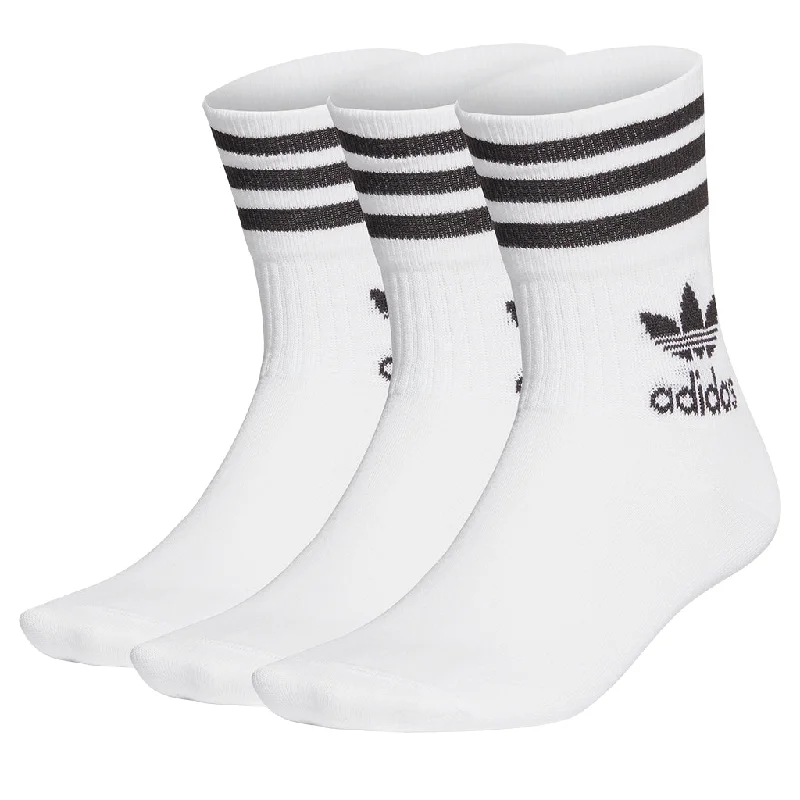 Adidas Unisex Mid Crew 3 Pk Sock