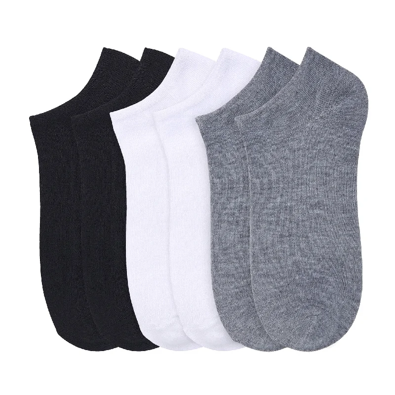 MAMIA NO SHOW PLAIN SPANDEX SOCKS (70033_ASST_D)