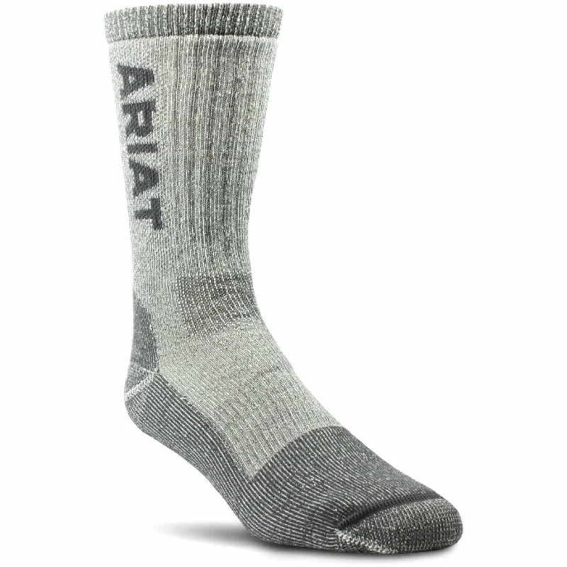 Ariat Midweight Merino Wool Blend Steel Toe Work Crew Socks