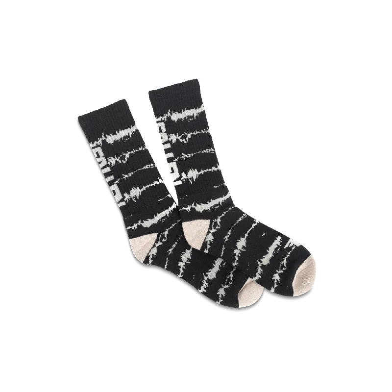 BACK LOGO SOCK BLACK/TIE DYE