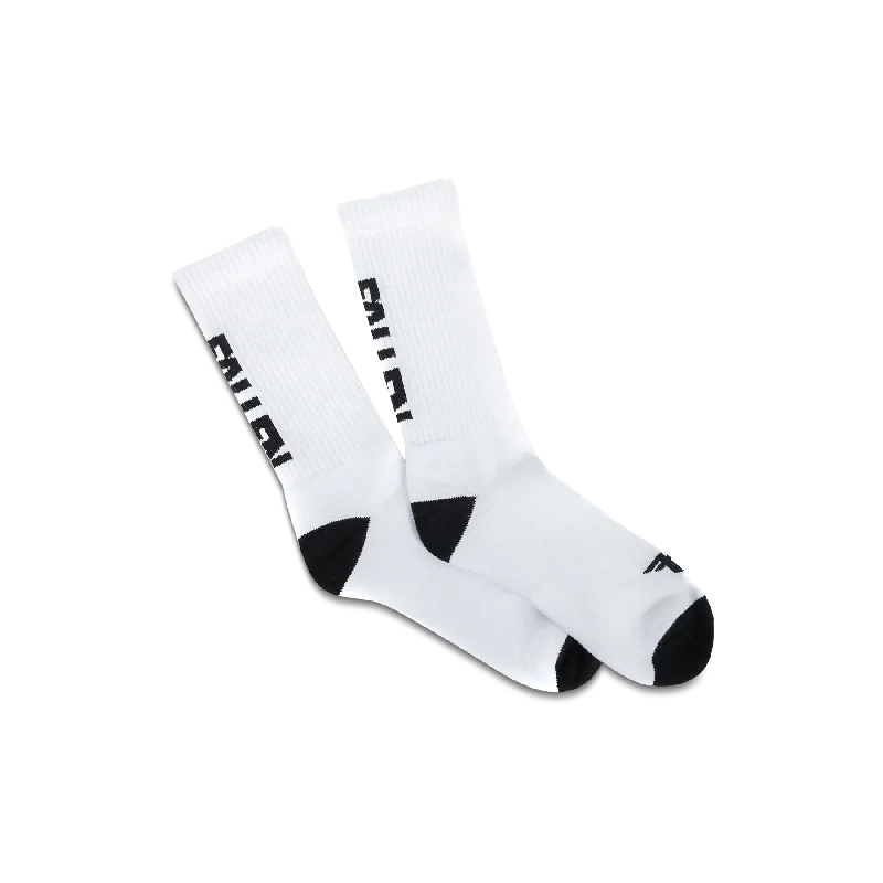 BACK LOGO SOCK WHITE/BLACK