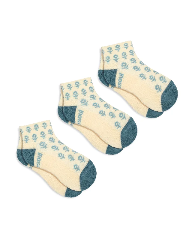 Bekah Quarter Sock 3 Pack Solid