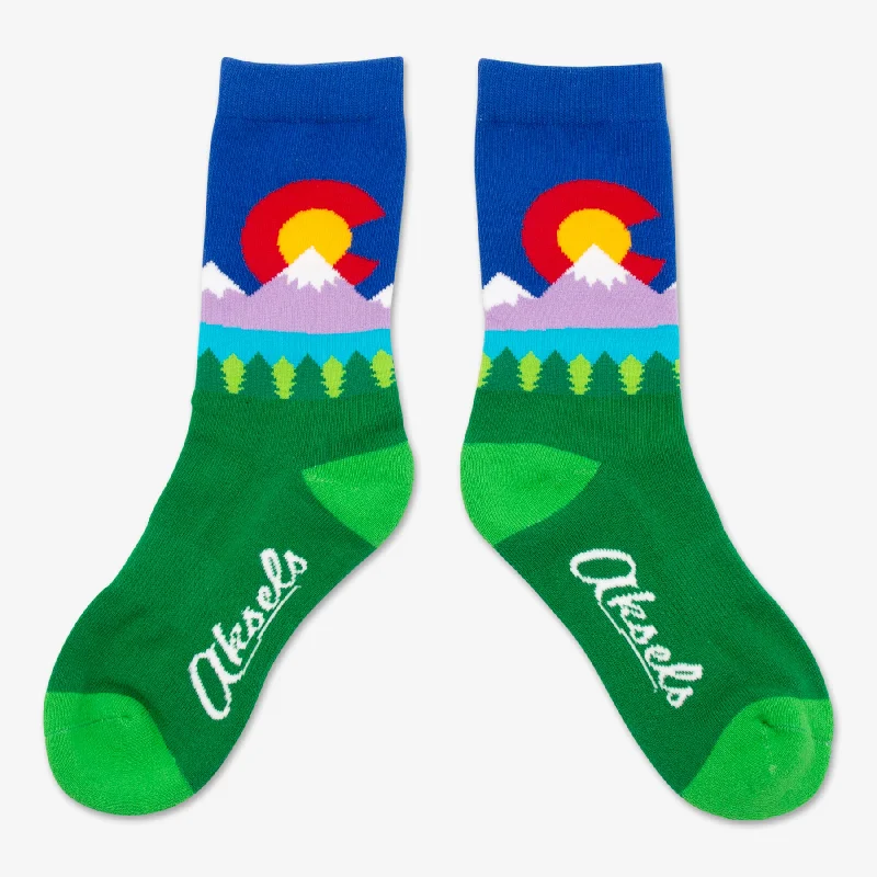 Big Kids Colorado Lake Crew Socks