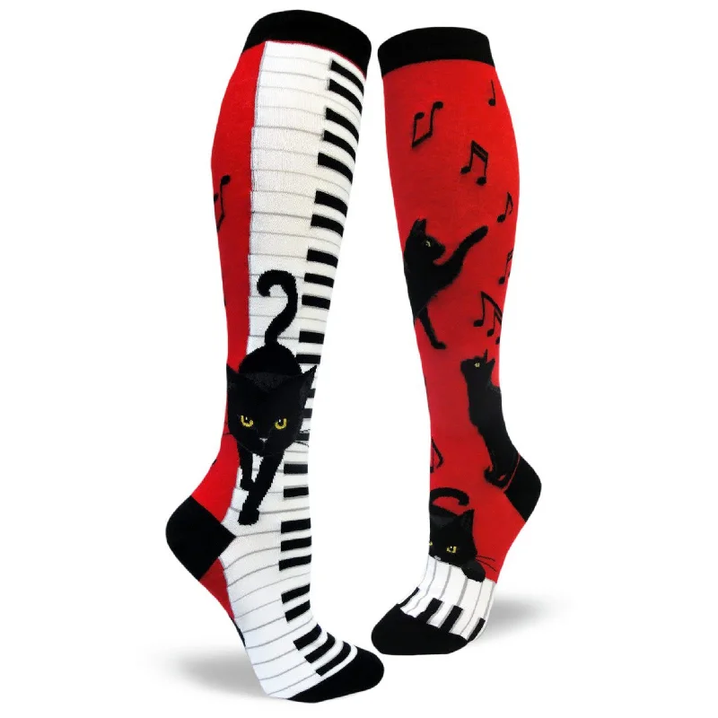 Cat on the Keys Women's Knee-High Socks