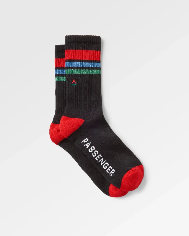 Organic Midweight Crew Socks - Black