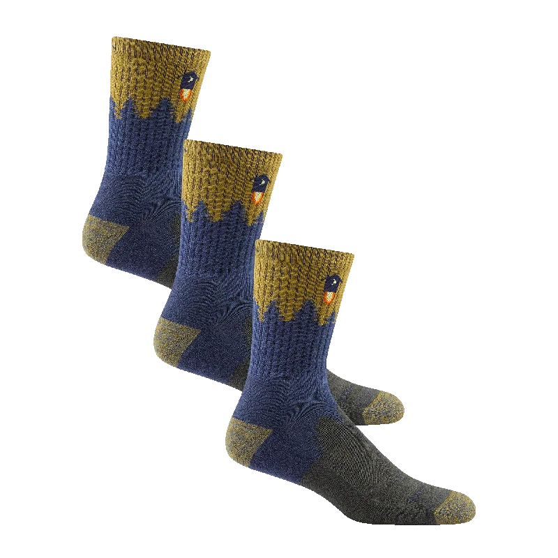 Darn Tough Mens Number 2 Micro Crew Midweight Hiking 3-Pack Socks