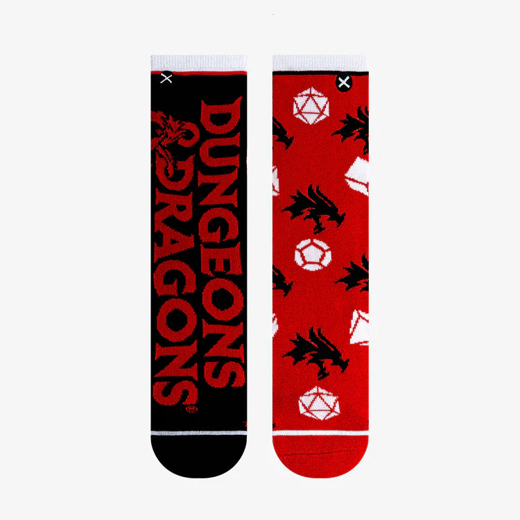 DUNGEONS & DRAGONS SPLIT BIG KIDS CREW SOCKS