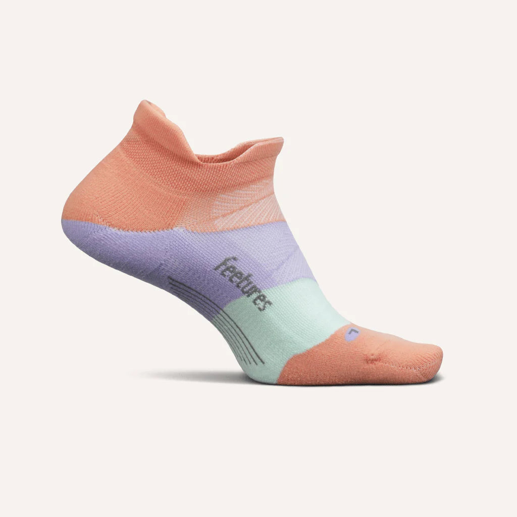 Elite Ultra Light Cushion No Show Tab Socks Peach