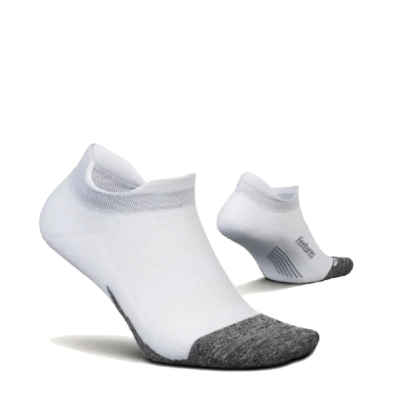 Feetures Elite Light Cushion No Show Tab Sock in White