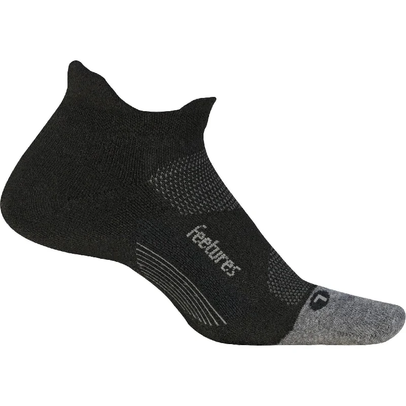 Feetures Elite Max Cushion No Show Tab Running Socks - Black