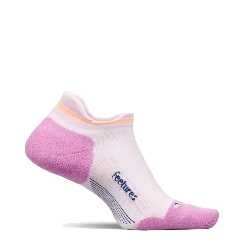 Feetures Women's Elite Max Cushion No Show Tab Sock in Pink Blitz