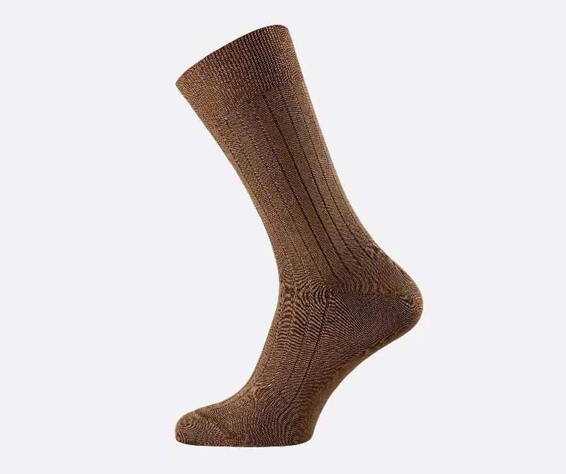 Filo di Scozia Mens Socks Brown