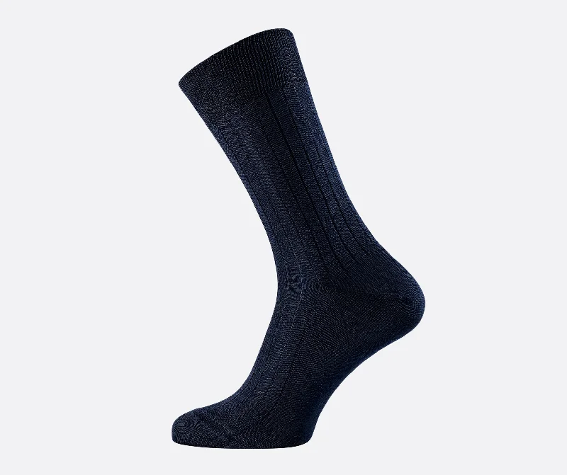 Filo di Scozia Mens Socks Navy