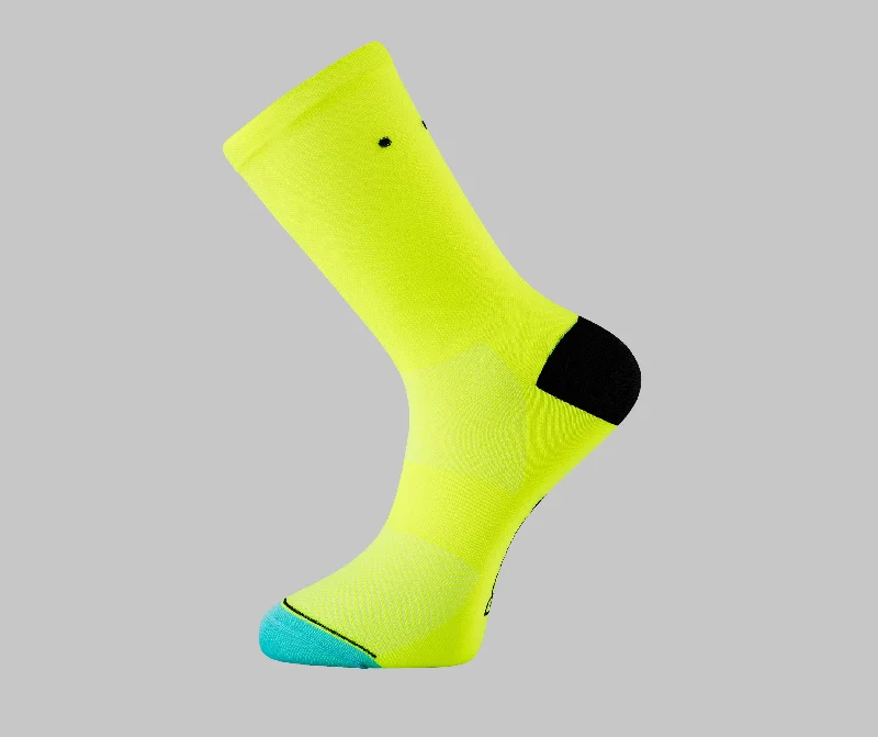 Fluorescent Yellow Cycling Socks