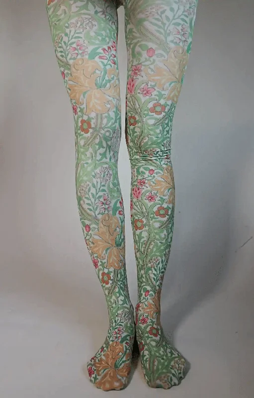 Golden Lily by William Morris | Printed Tights