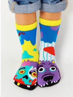 Halloween Werewolf & Zombie Kid's Pal's Mismatched Socks