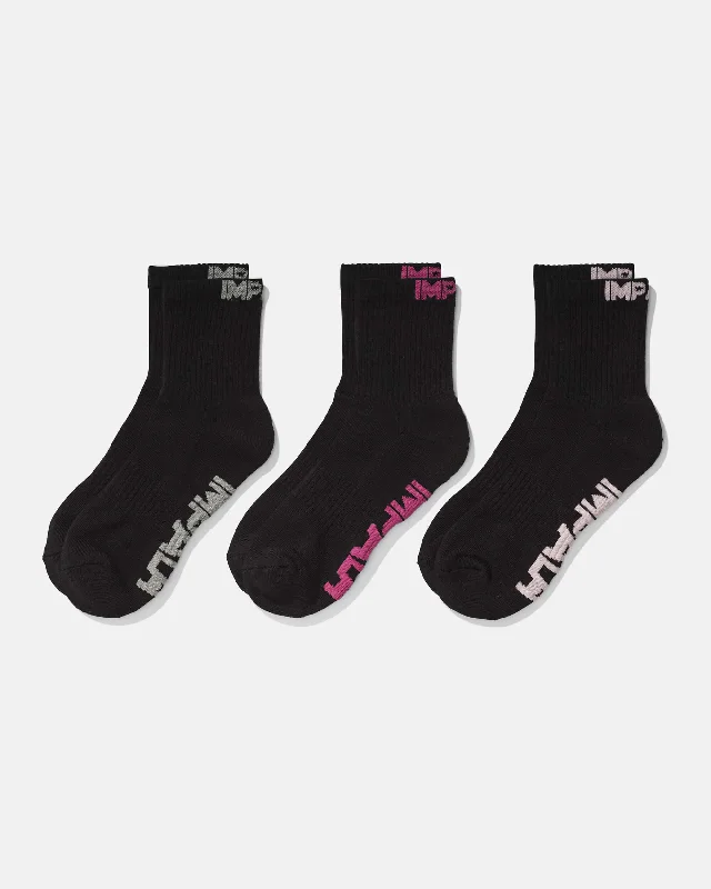 Impala Everyday Sock 3pk - Black