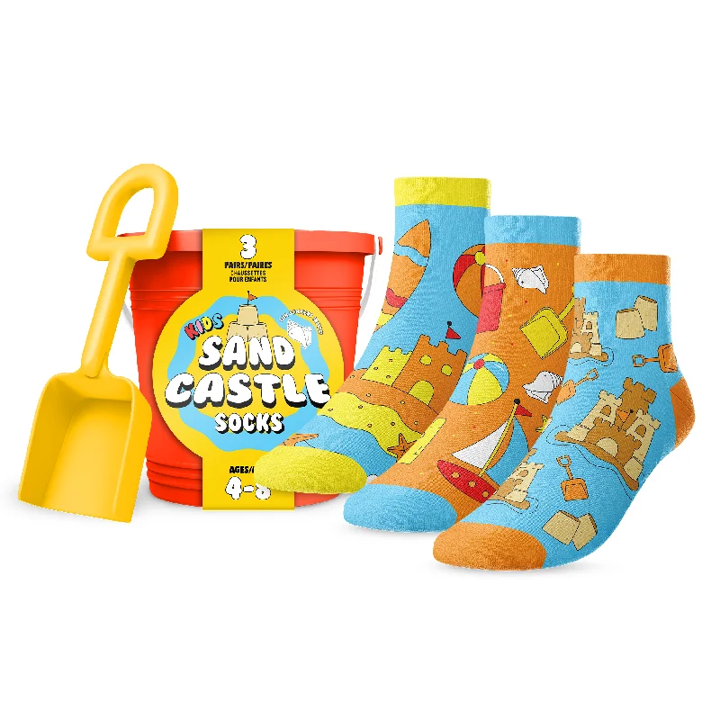 Kids' 3-Pack Sand Castle Socks