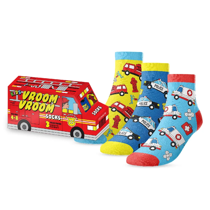 Kids' 3-Pack "Vroom Vroom" Truck Socks