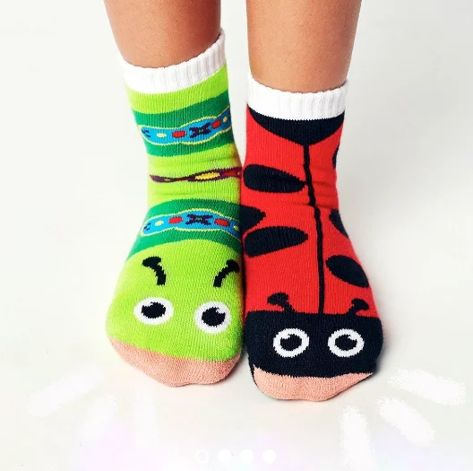 Ladybug & Caterpillar | Kids Socks| Pals Fun Mismatched Socks