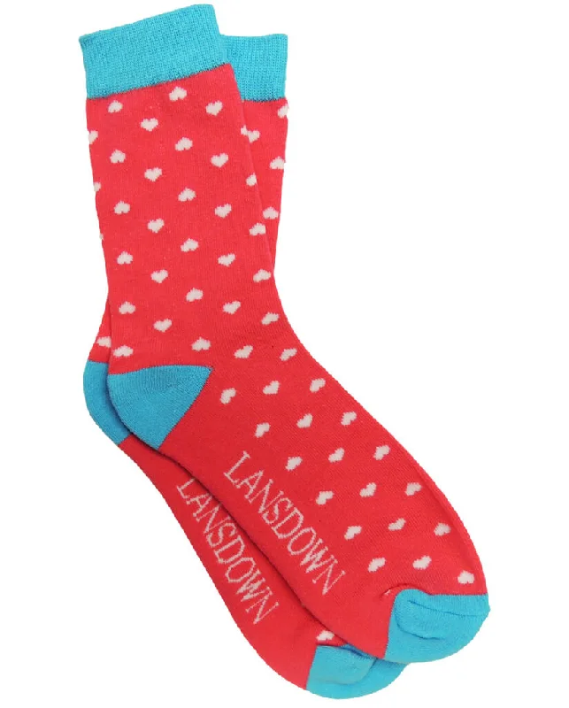 Lansdown Hearts Ankle Socks - Pink Passion/Aqua/White