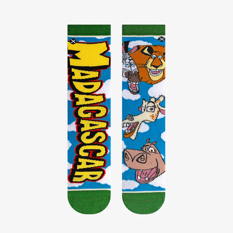 MADAGASCAR SPLIT BIG KIDS CREW SOCKS