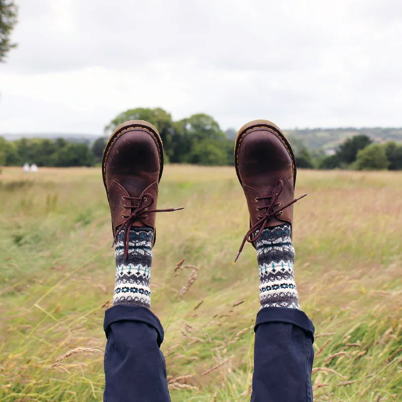 Men's Fair Isle Wool & Cotton Socks