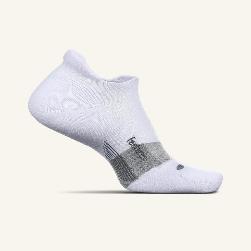 Merino 10 Cushion No Show Tab Socks in White