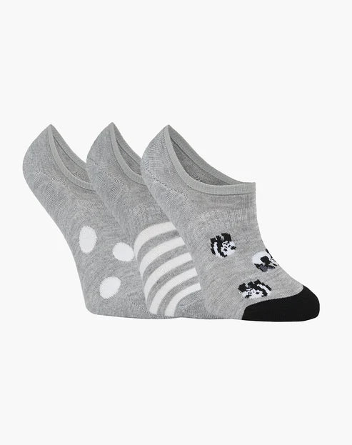 Panda Women's No Show Bamboo Socks - 3 Pack