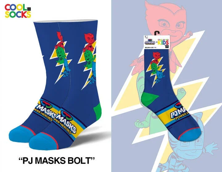 PJ Masks Bolt - Kids 4-7 Crew Socks