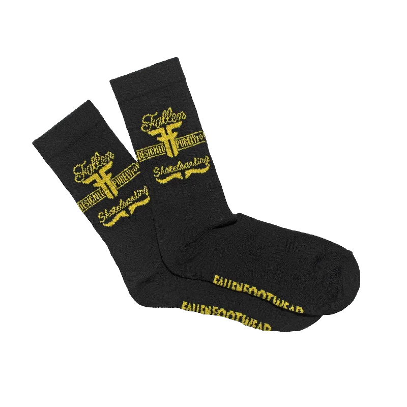 PURELY SOCK - BLACK / YELLOW