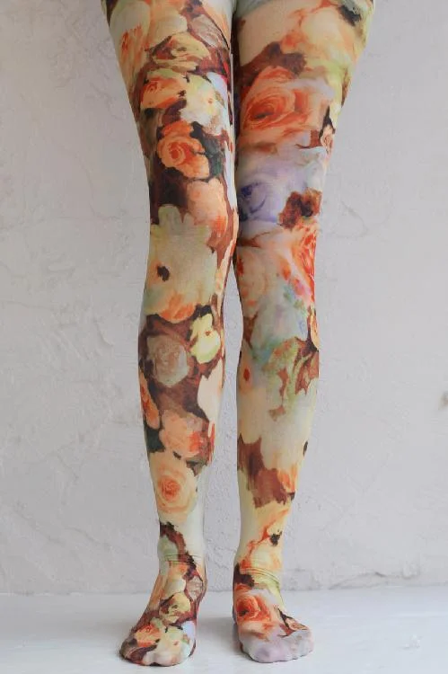 Radiant Roses | Printed Tights