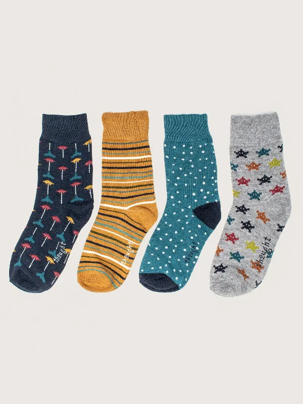 Retro Arcade Games Box of 4 Kids Socks - Multi