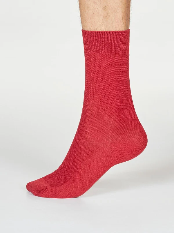 Rodney Dress Socks - Wine Red