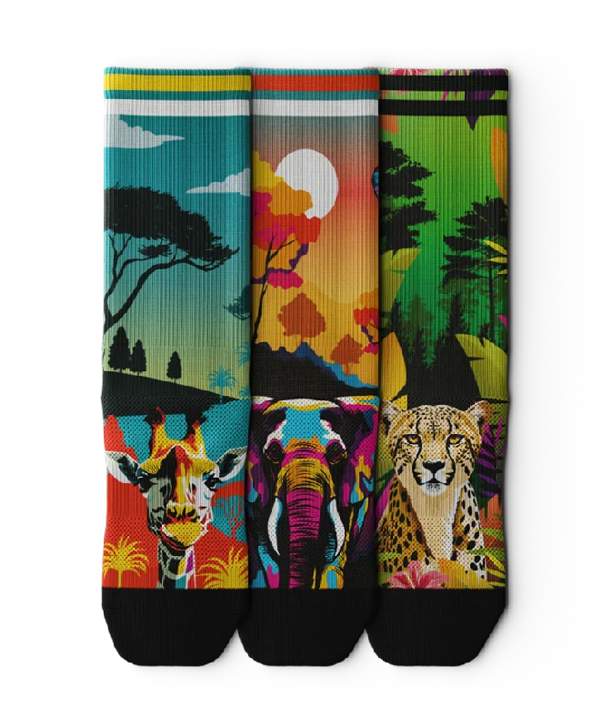 Safari Crew Socks 3-Pack