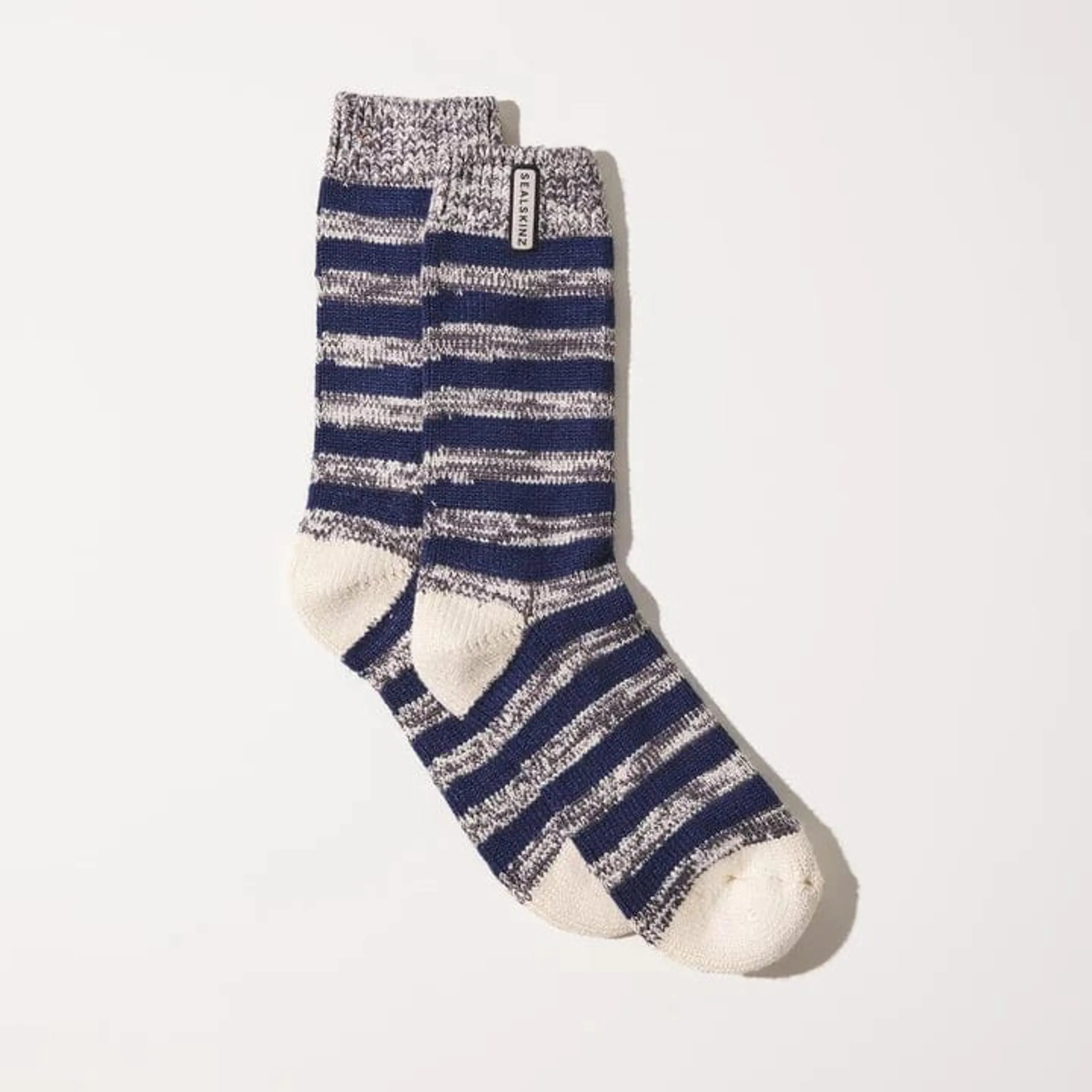 Sealskinz Mens Banham Bamboo Mid-Length Striped Socks