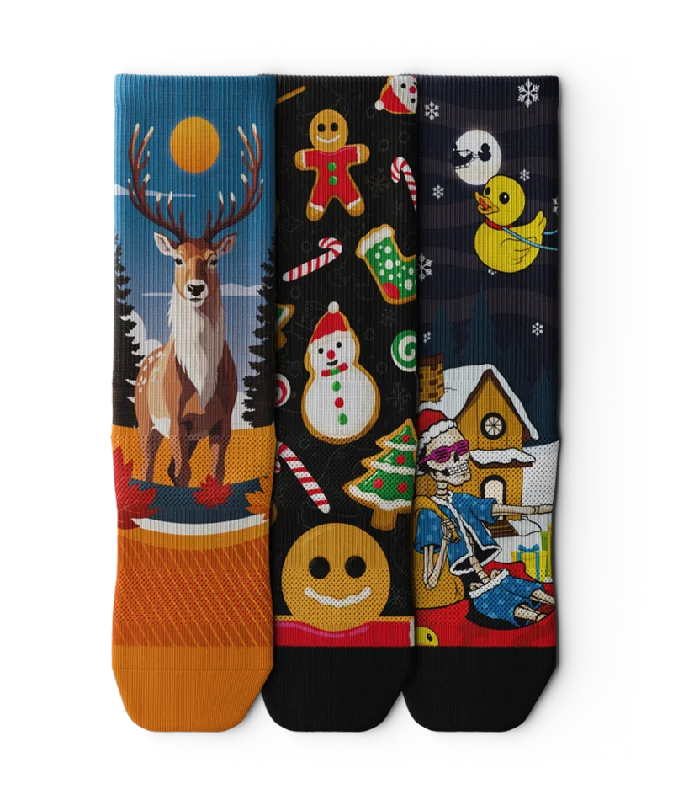 Sleighin' It Crew Socks 3-Pack