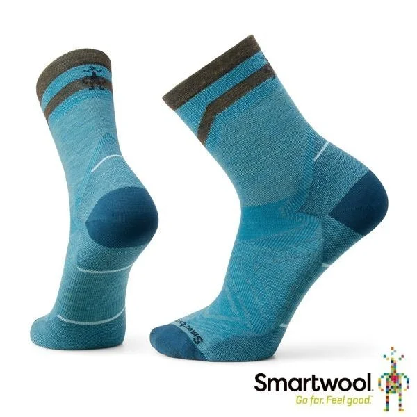 Smartwool Run Zero Cushion Mid Crew Socks - Cascade Green