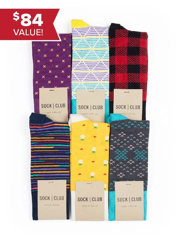 Sock Club Mystery Pack (6 Pairs)