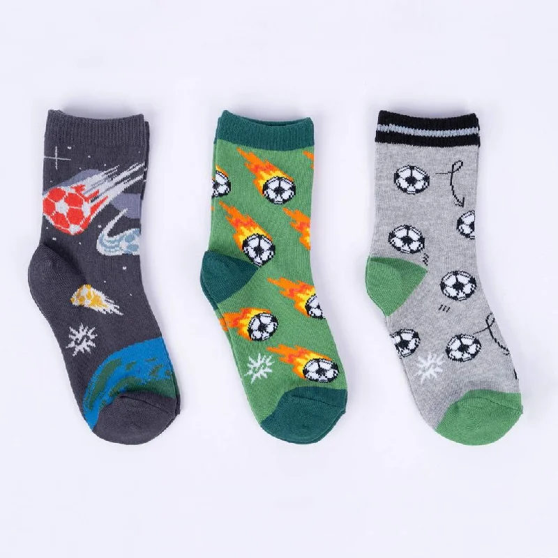 Sock It To Me Let's Kick It 3-pack kids' socks (GLOW IN THE DARK)