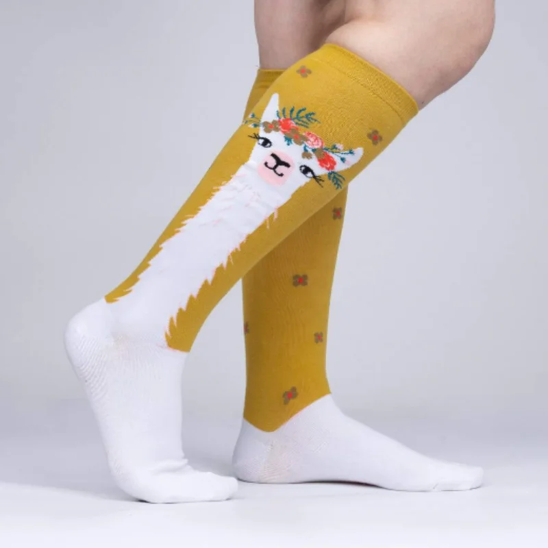 Sock It To Me Llama Queen women's, kids', and extra-stretchy sock