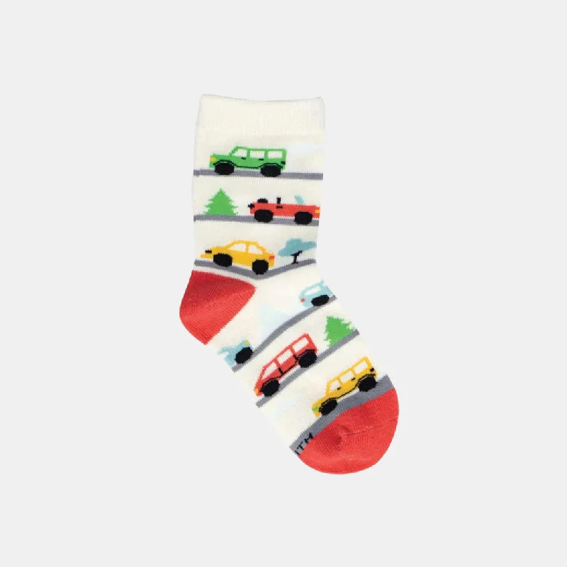 Socks Kids Beep, Beep, Vroom - Ivory 2-4 years