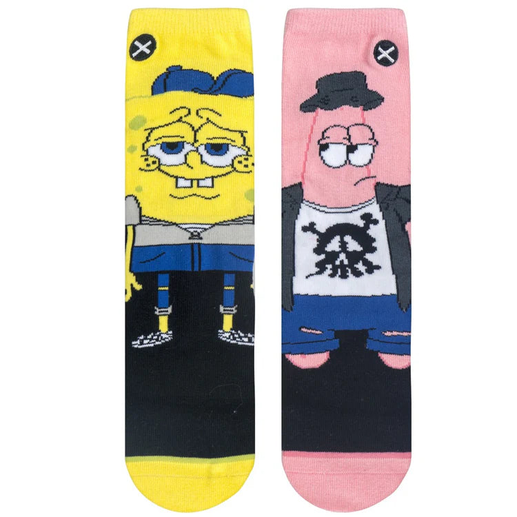 SPONGEBOB & PATRICK HIPSTERS 360 BIG KIDS CREW SOCKS