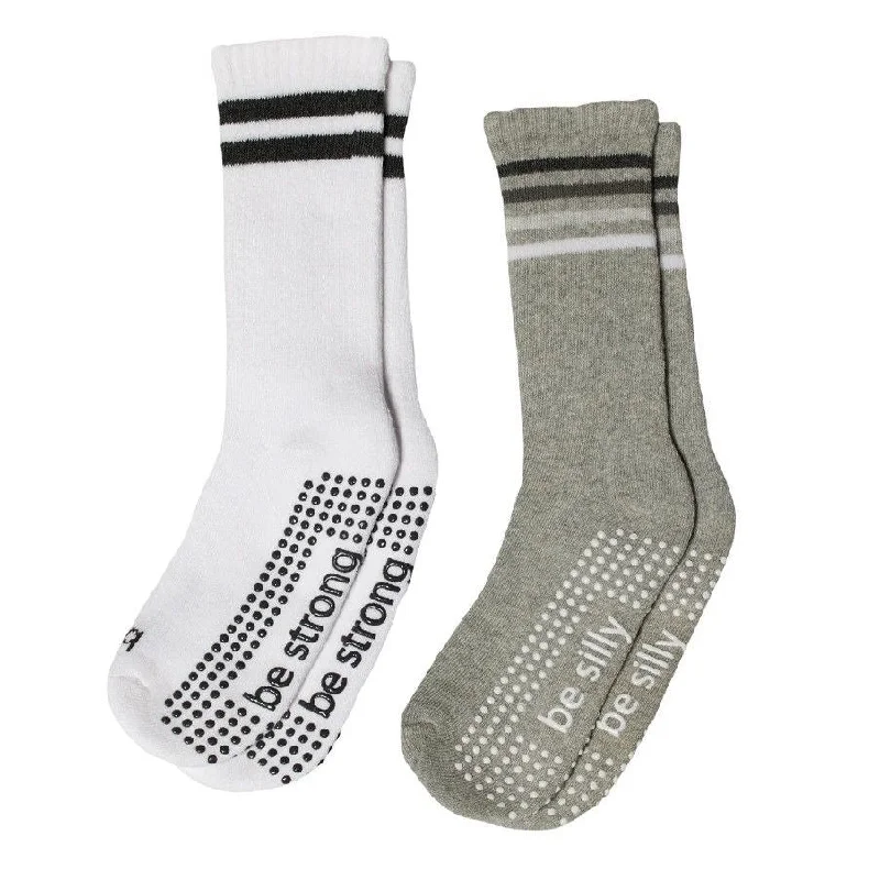 Kids 2 Pack  - Nate Grip Crew Socks (Barre / Pilates)