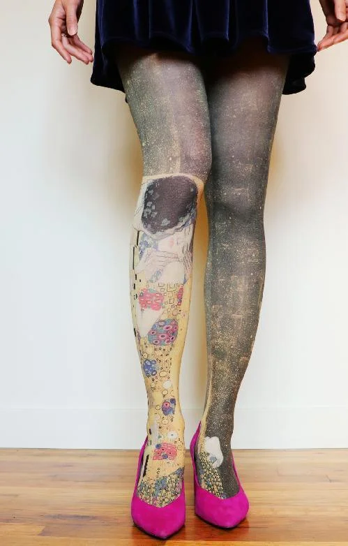 The Kiss | Gustav Klimt | Printed Tights