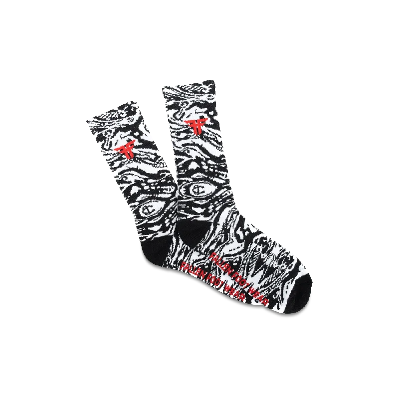 TRADEMARK SOCK BLACK/WHITE