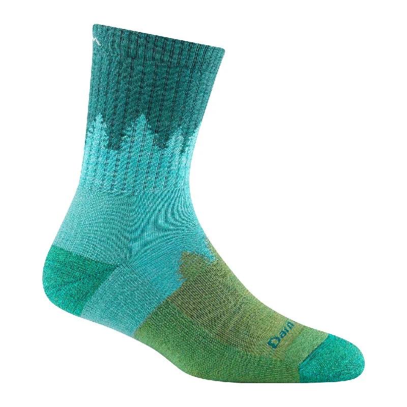 Treeline Micro Crew Midweight Hiking Sock - Aqua