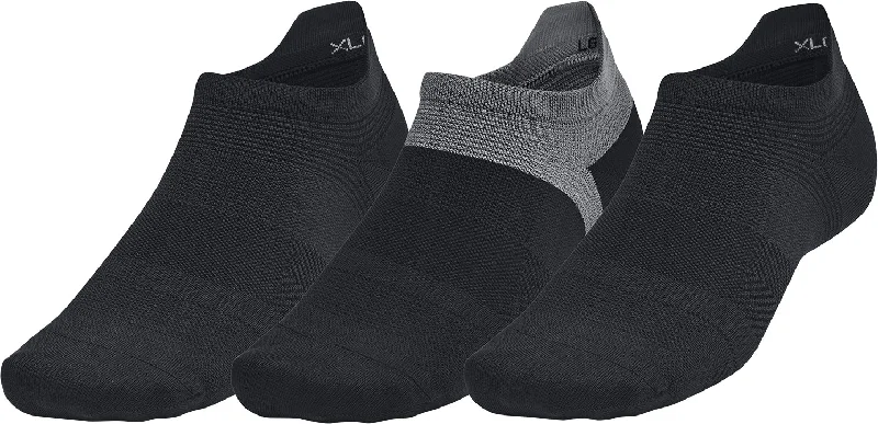 Under Armour ArmourDry Run Lite (3 Pack) No Show Running Socks - Black