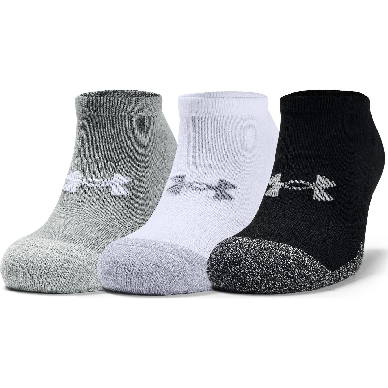 Under Armour HeatGear (3 Pack) No Show Socks - Grey